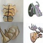 4 Animal Head 3D Puzzle 4mm Free Vector