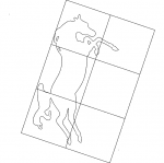 Horse Inside Frame dxf File