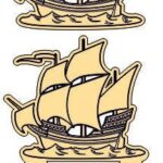 Sailing Pirate Ship Laser Cut Free Vector