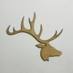 Laser Cut Wood Elk Head Cutout Shape Free Vector