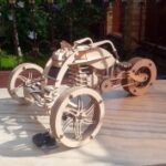 Laser Cut Bike 3D Puzzle Free Vector