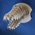 Laser Cut Crocodile Head Wall Mount DXF File