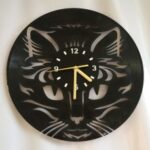 Cat Face Wall Clock Laser Cut Free Vector