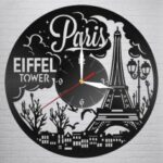 Laser Cut Paris Vinyl Record Clock DXF File