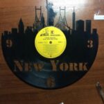 New York City Vinyl Record Wall Clock Laser Cut Template Free Vector