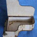 Laser Cut Piano Shaped Gift Box Plywood Free Vector