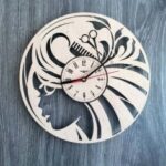 Laser Cut Hair Salon Wall Clock Beauty Salon Wall Art Decor Free Vector