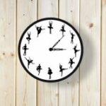Laser Cut Ballet Wall Clock Dancing Ballerina Wall Clock Free Vector