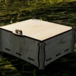 Laser Cut Shallow Wooden Box With Lock Free Vector