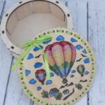 Laser Cut Wooden Decorative Embroidered Box Free Vector