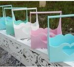 Laser Cut Basket with Handle Heart Free Vector
