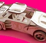 Racing Car 3D Puzzle Pattern DXF File