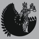 Femida woman of justice Clock DXF File