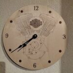 Laser Cut Harley Davidson Wall Clock DXF File