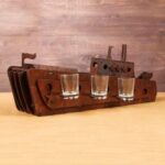 Laser Cut Mini Bar Wooden Ship Free Vector