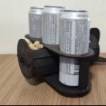 Laser Cut Airplane Beer Caddy Free Vector