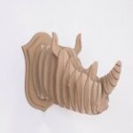 Laser Cut Rhino Head Wall Mount Decor DXF File