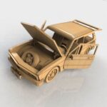 Laser Cut Volkswagen Brasilia Free Vector