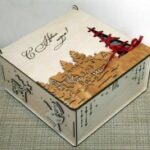 Laser Cut Christmas Box Free Vector