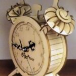Laser Cut Desk Clock Free Vector