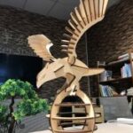 Laser Cut Eagle 3D Puzzle 3mm Free Vector