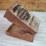 Laser Cut Wooden Wave Shape Box Free Vector