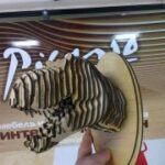 Laser Cut Dinosaur Tirex Head Wall Decor DXF File