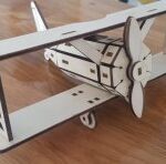 Laser Cut Biplane 3mm Plywood DXF File