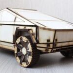 Laser Cut Tesla Cybertruck Wooden 3D Model Free Vector