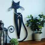 Laser Cut Cartoon Cute Cat Wall Clock Free Vector