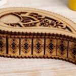 Laser Cut Teardrop Shaped Box Free Vector