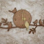 Laser Cut Birds On Branch Wall Clock Free Vector