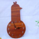 Laser Cut Duck Shape Wall Clock Free Vector