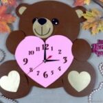 Laser Cut Bear Clock Free Vector