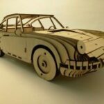 Laser Cut Porsche 911 1964 Wooden Model 3mm Free Vector