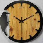 Laser Cut Woodpecker Wall Clock Free Vector