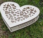 Laser Cut Decorative Heart Shaped Box Free Vector