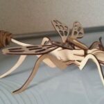 Wasp 3D Model Laser Cut Template Free Vector