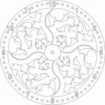 Clock floral design dxf File