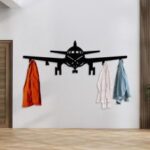 Laser Cut Aircraft Silhouette Coat Rack – Airplane Wall Hooks