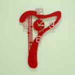 Laser Cut Acrylic Harp Wall Clock Modern Design