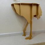 Ostrich Console Table Laser Cut CNC Template Free Vector