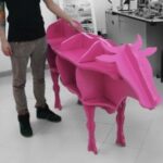 Cow Shaped Storage Shelf 3D Puzzle CNC Laser cut Free Vector