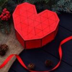 Laser Cut Heart Shape Wooden Gift Box Free Vector
