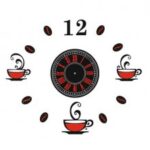 Laser Cut Coffee Clock Template Free Vector
