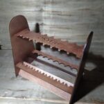 Laser Cut Fishing Rod Holder Storage Rack Fishing Rod Display Rack Free Vector