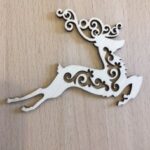 Laser Cut Decorative Santa Reindeer Plywood Toys For Christmas Free Vector