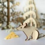 Mouse Wooden Animal Kit Laser Cut Template CNC Free Vector