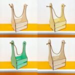 Laser Cut Wooden Box With Rope Handle Free Vector