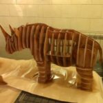 Laser Cut Rhinoceros 3D Puzzle Free Vector